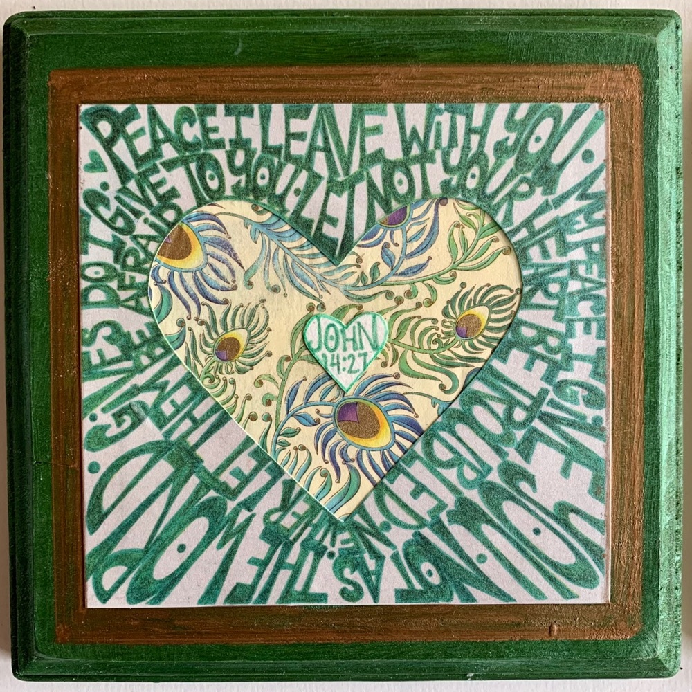 One of a kind handmade scripture art